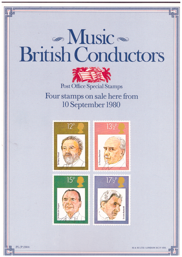 (image for) 1980 British Conductors Post Office A4 poster. PL(P) 2804.